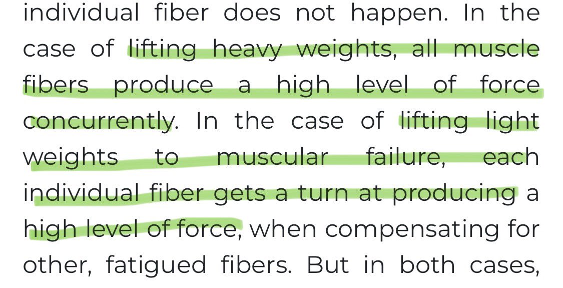 When using heavy loads, the muscle fibers will fire in simultaneous fashion.

When using light loads, the fibers will fire individually in a sequence.

Using Heavy loads in training is ideal for athletes, as they need to wire their nervous system to produce maximal force quickly.