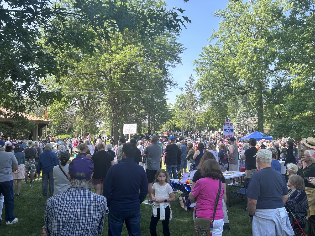 Joined No Kings rallies in Novi, Chelsea, Saline, and Belleville. Thousands of members of our community came together to stand up for our fundamental American freedoms. I am heartened to see the energy and passion people have in this moment.