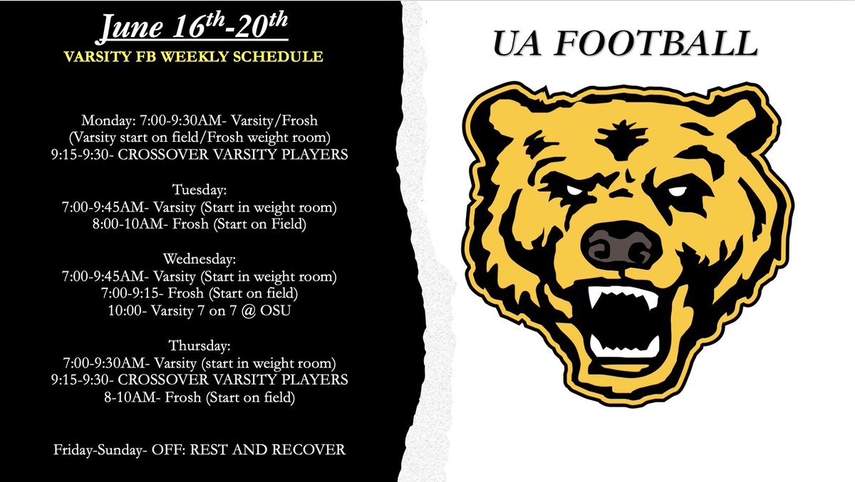 UA Football (@goldenbears_fb) on Twitter photo  UA Football (@goldenbears_fb) on Twitter photo
