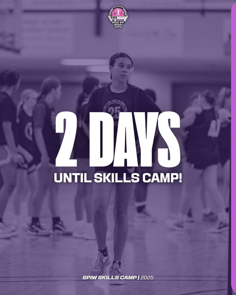 She Puts in Work Basketball Report (@sheputsinwork) on Twitter photo 2 DAYS AWAY! 💜💜
Spots are filling up and we have a lot of great things planned. Do not miss out on this opportunity to learn some new skills, get exposure, and build your confidence. There is still time left!
Register here: lexdesirbball.com/spiw-skills-ca… 2 DAYS AWAY! 💜💜
Spots are filling up and we have a lot of great things planned. Do not miss out on this opportunity to learn some new skills, get exposure, and build your confidence. There is still time left!
Register here: lexdesirbball.com/spiw-skills-ca…