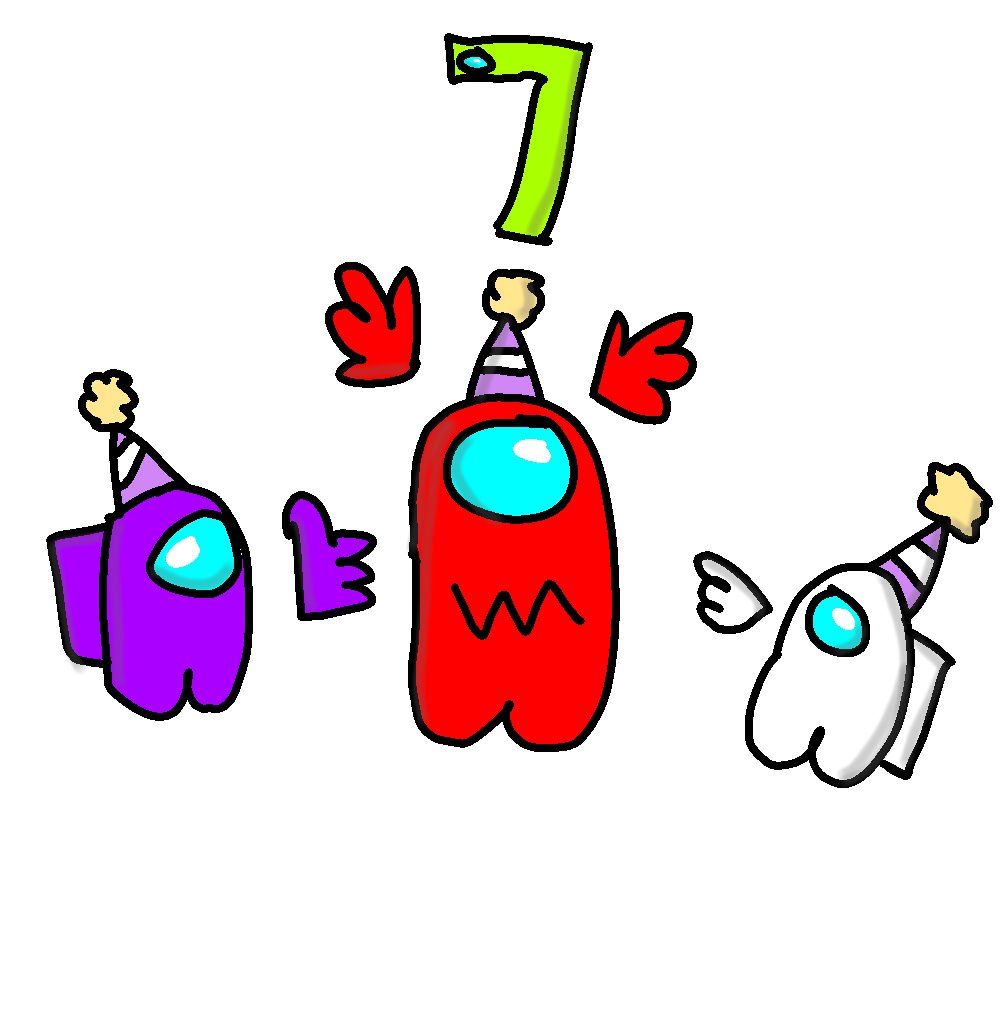 Its someone birthday?
YES AND ITS FROM AMONGUS

HAPPY 7 YEARS <a href="/AmongUsGame/">Among Us 🎂🎈</a>