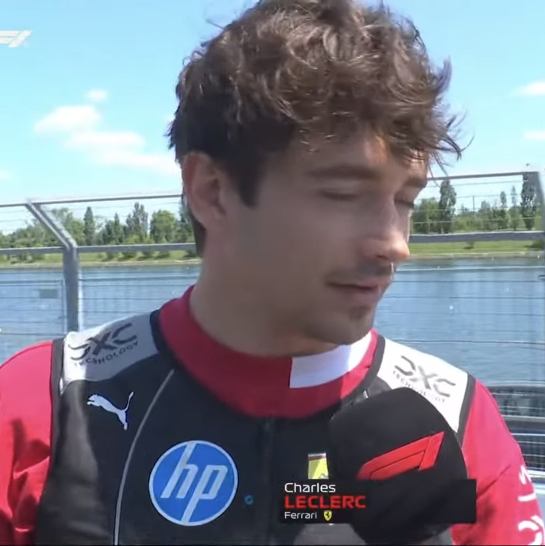 Q-you mentioned that you sleep 10 to 11 hours before a race. Do you feel rested today? 

Charles: "I'm very rested, I only slept 8 hours this time, but that's okay too. I'm motivated for today."

😭❤️‍🩹