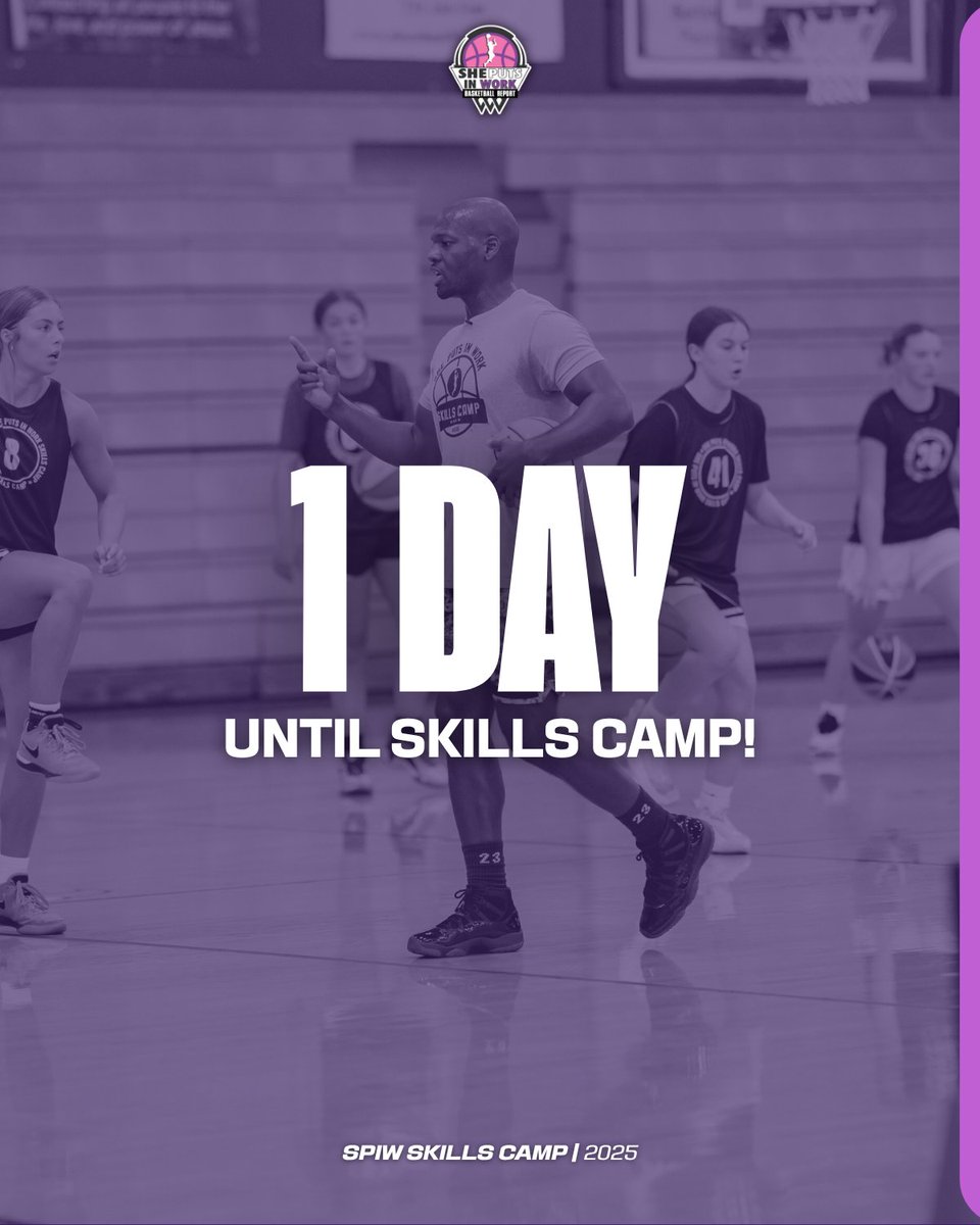 She Puts in Work Basketball Report (@sheputsinwork) on Twitter photo 1 DAY AWAY! 💜
Spots are filling up and we have a lot of great things planned. Do not miss out on this opportunity to learn some new skills, get exposure, and build your confidence. There is still time left!
Register here: lexdesirbball.com/spiw-skills-ca… 1 DAY AWAY! 💜
Spots are filling up and we have a lot of great things planned. Do not miss out on this opportunity to learn some new skills, get exposure, and build your confidence. There is still time left!
Register here: lexdesirbball.com/spiw-skills-ca…