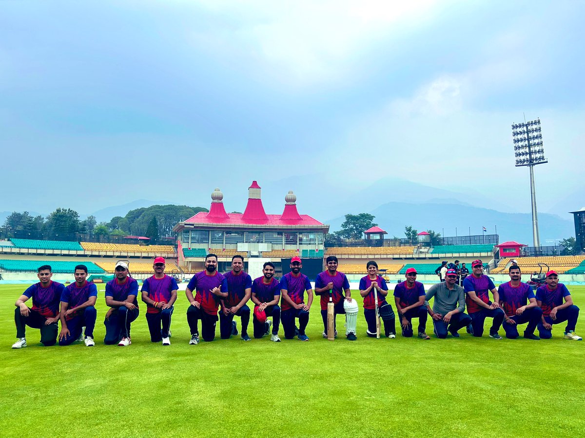 thakur_bhanu9's tweet image. Played under the shadows of the Dhauladhars. Cricket, camaraderie, and the chill of Dharamshala. #HPCA #CricketDiaries #Dharamshala #adminxi