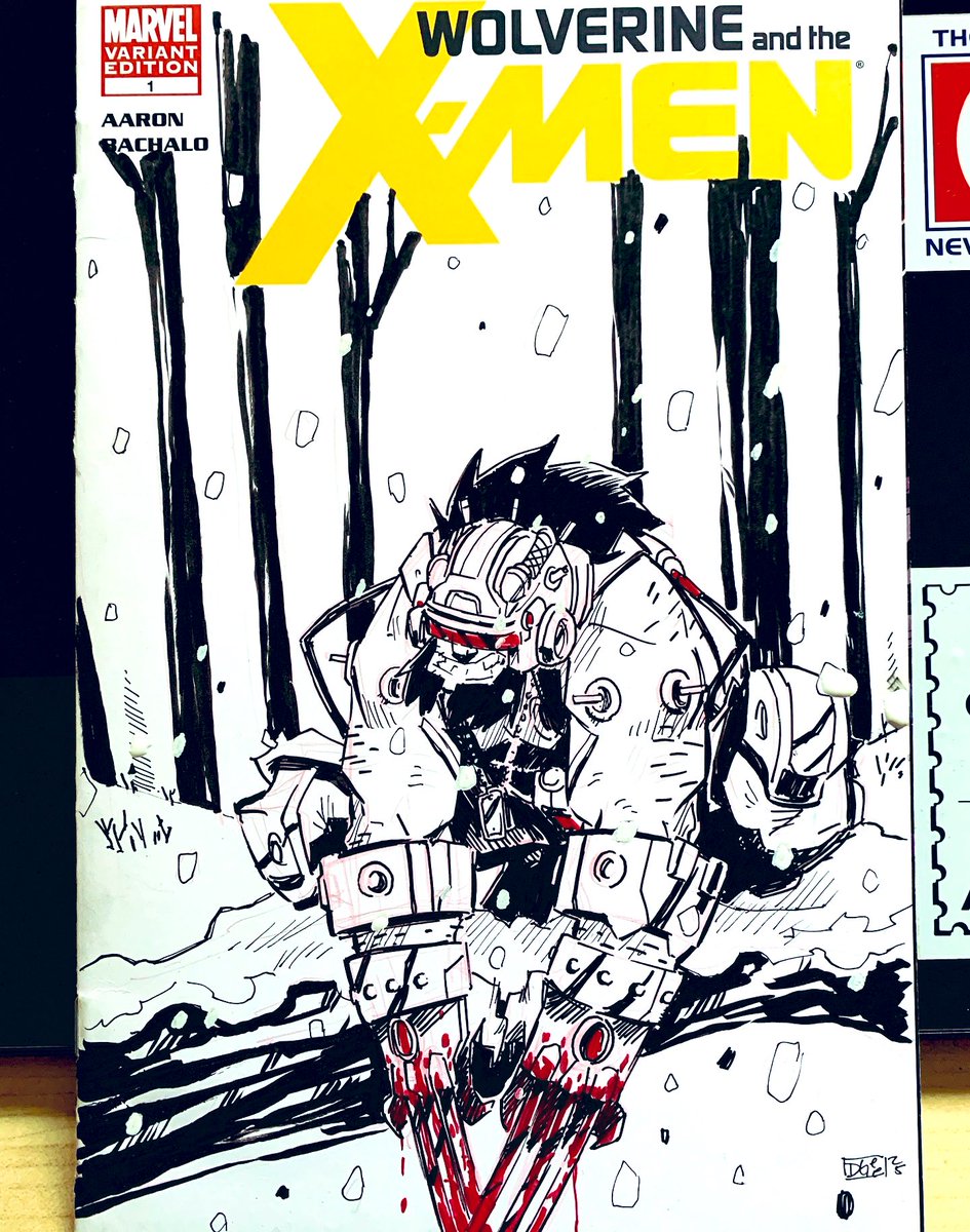 D__Gee's tweet image. Weapon X sketch cover.
Using , as you can guess, the costume from Marvel Rivals 😜 This one was fun!
#sketchcover #traditionaldrawing #pentelbrushpen #sharpieart #micronpen #eraserbits #wolverine #weaponX