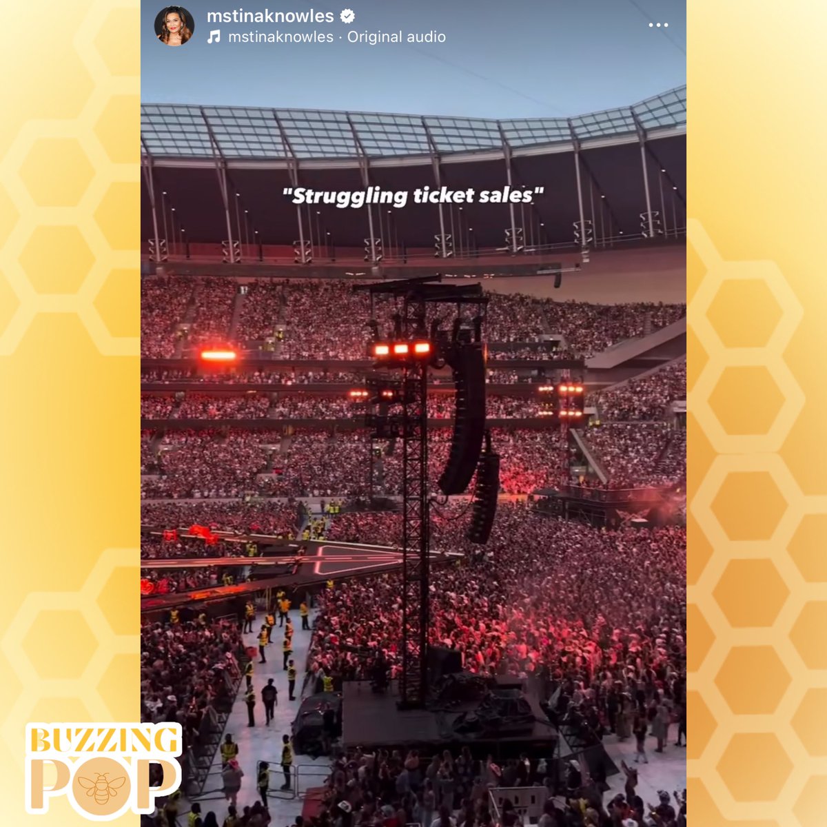 Tina Knowles drags doubters with Beyoncé stadium flex.