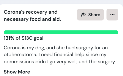 we reached the goal!

Thank you so much to everyone who donated and shared! I'll try to post updates about Corona on Kofi. Thank you so much!