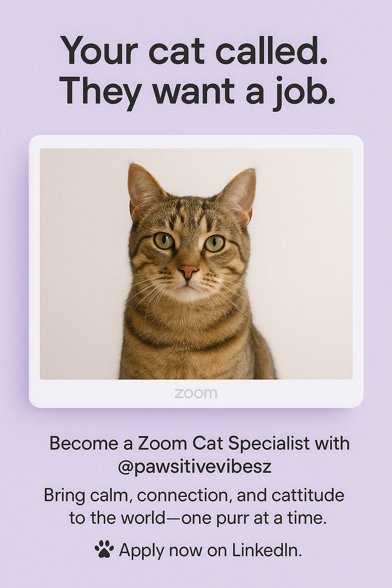 paniaguai's tweet image. Your cat called. They want a job.
linkedin.com/jobs/view/4249…
#workfromhome #remotejob
