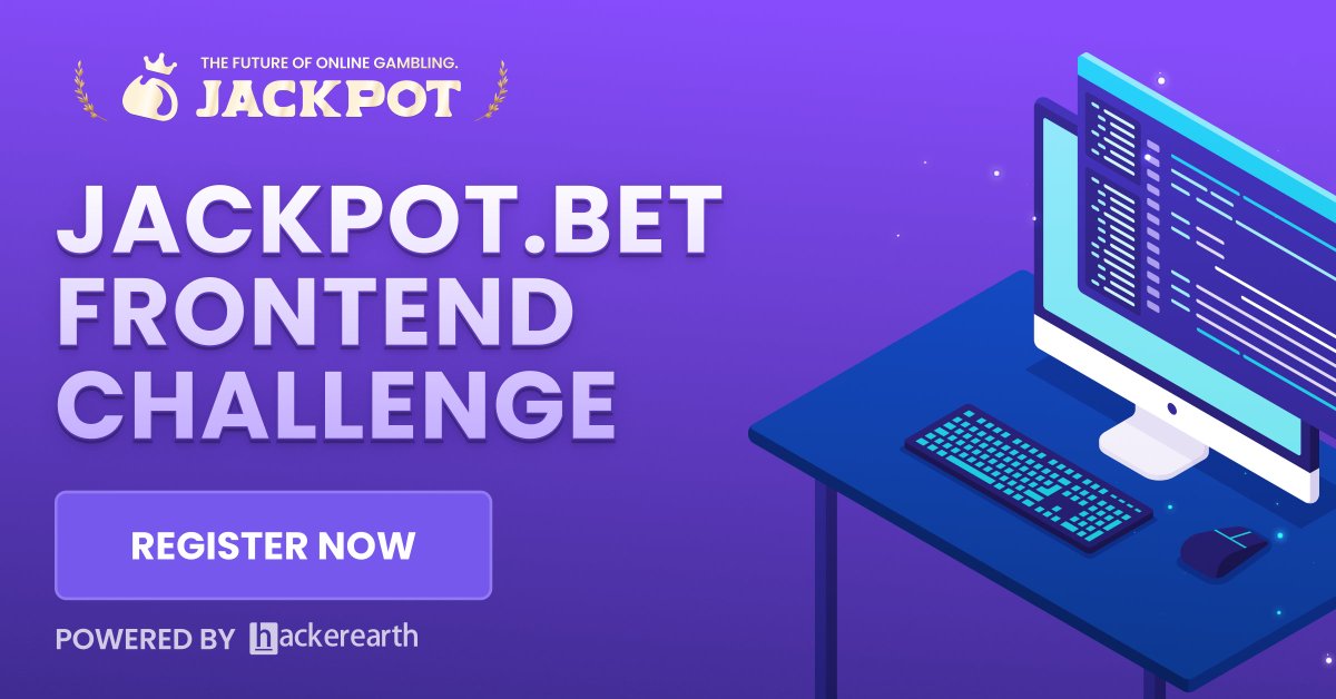 ⏳ Last few days to participate in the  Jackpot.bet Front-End Challenge!
Win a 52 LPA role, work fully remote, and shape the future of iGaming.
Register Here : p.hck.re/xDUs