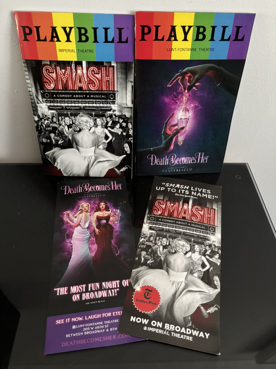 A recent visit to #NewYork the days leading up to the #tonyawards out of 4 shows we saw the leads were off in all but 1 <a href="/DeathBecomesBwy/">Death Becomes Her The Musical</a> #hellskitchenMusical <a href="/SmashBway/">SmashBway</a> so Disappointing why so many? only show that had a full cast was <a href="/BoopTheMusical/">Boop! The Musical</a> a great show #BroadwayTheater