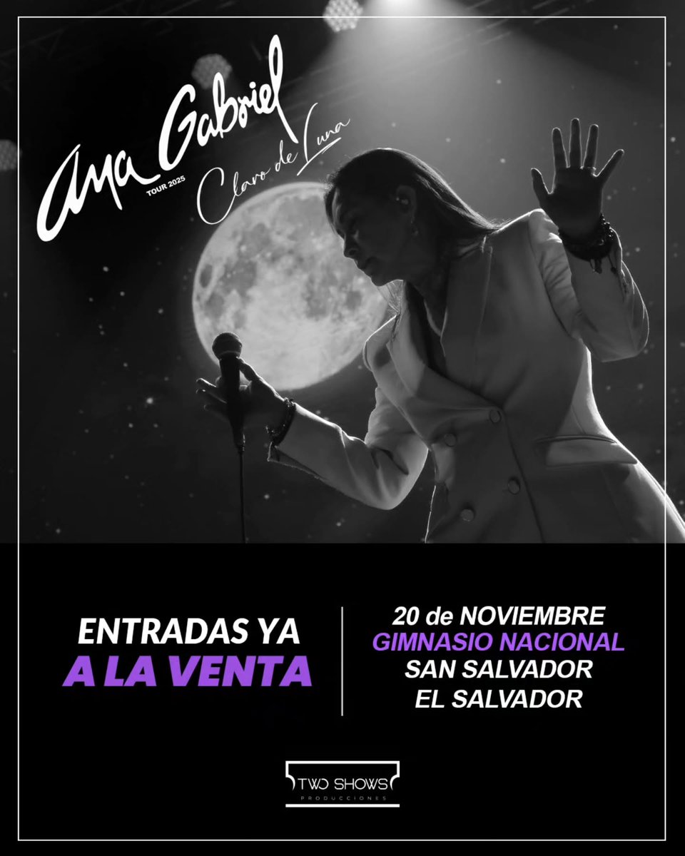 Claro_de_LunaAG's tweet image. 🌙🎶 ¡La espera terminó!

Ya puedes comprar tus entradas para ver como la Luna de América brilla en la noche del 20 de noviembre.🎤❤️ ¡Nos vemos en el Gimnasio Nacional! 
 🎟️Adquiérelas en
👨🏻‍💻 @funcapital.latam
👉🏻 todoticket-sv.com 
🏬 @todoticketsv

#twoshows #elsalvador
