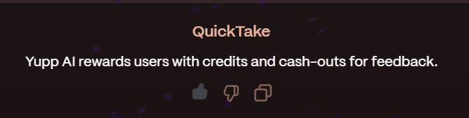 Get answers and get rewarded? ✨ That's YUPP! This platform pays you for your insights and feedback. Plus, you can even cash out those rewards! 🤑 #YUPP <a href="/yupp_ai/">Yupp</a> 

Join here - yupp.ai

Fun fact: I asked Yupp to rewrite This ")