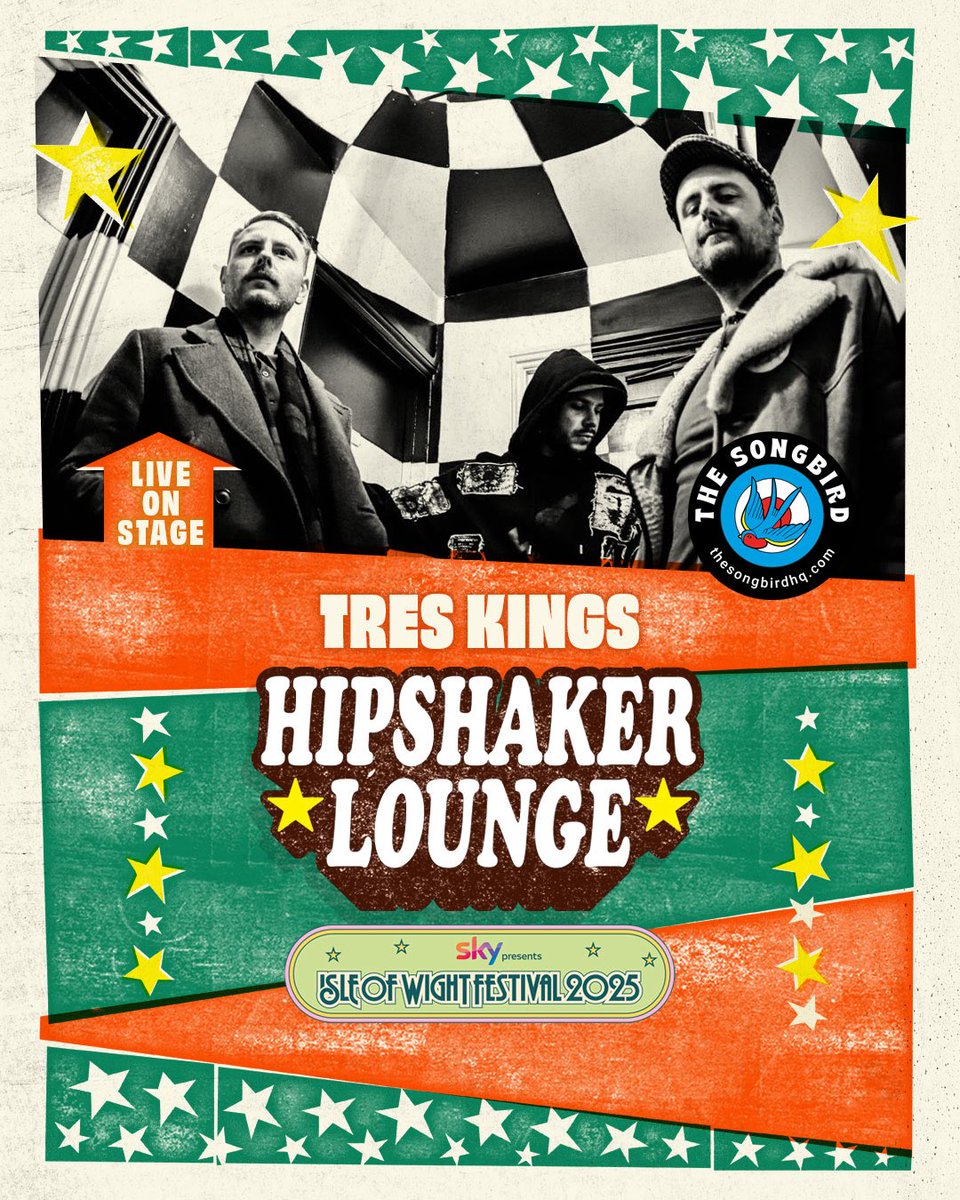 Concluding our A-Z of bands we’ve got at Sky presents the Isle of Wight Festival 2025 is the Foot stomping, high energy indie anthems of Tres Kings … another of our Songbird Showcase bands.
<a href="/IsleOfWightFest/">Isle of Wight Festival</a> 
#skyxiow #IOW2025

Check them out:
treskings.co.uk