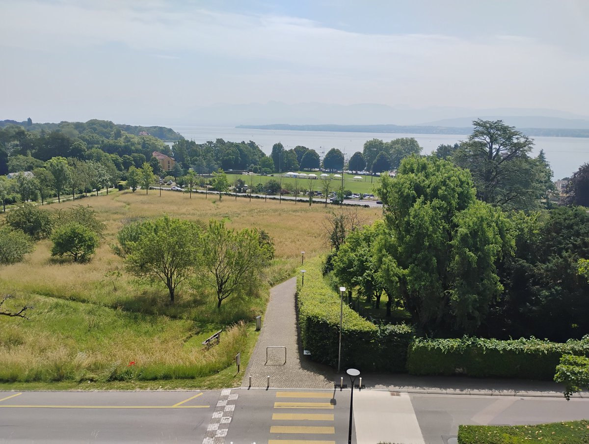 Air quality and visibility across much of Europe including Switzerland and Northern Italy is being adversely affected by smoke from Canadian forest fires. No views of the French Alps on the Swiss side of lake Leman.