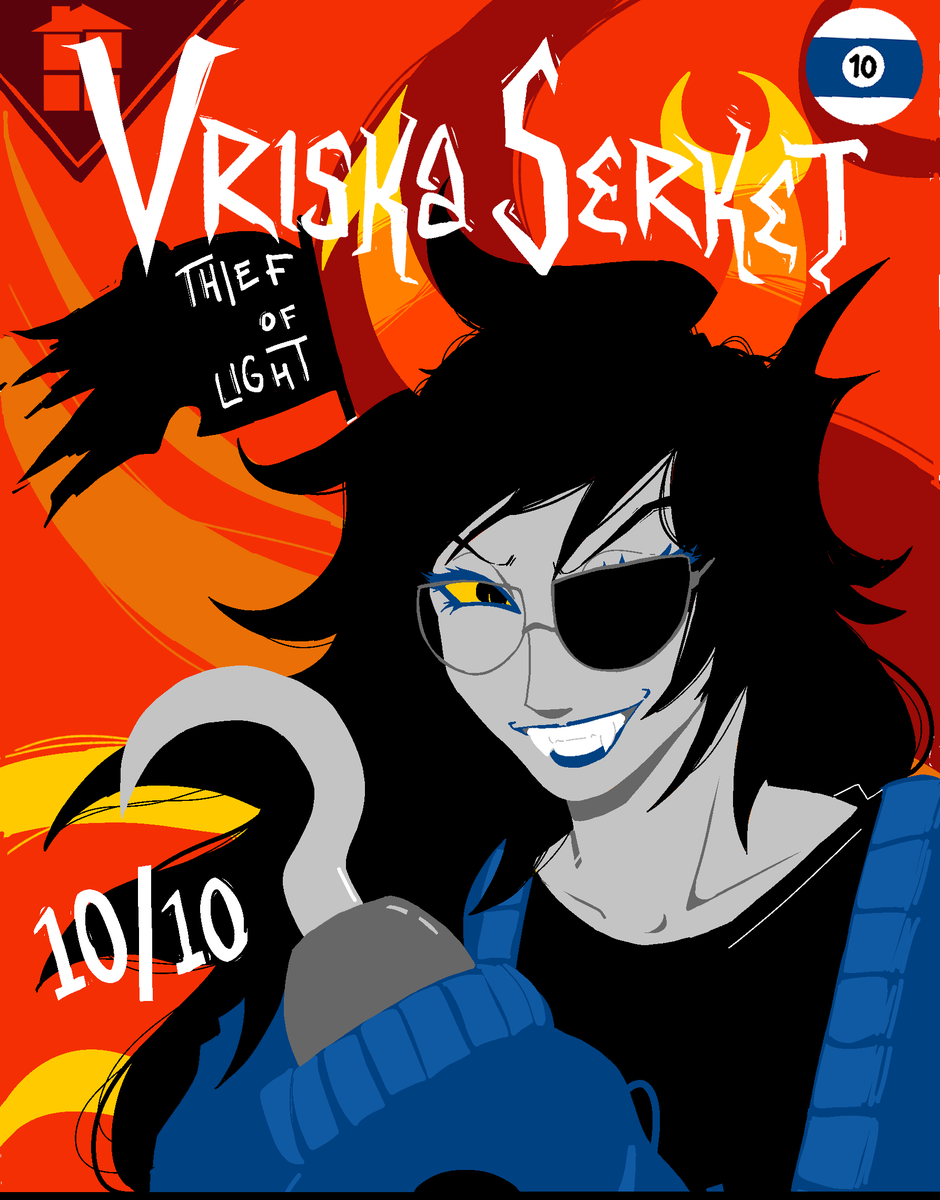 scrumdebat's tweet image. vriskas i drew for @DethMetlUnicorn's custom homestuck mtg deck