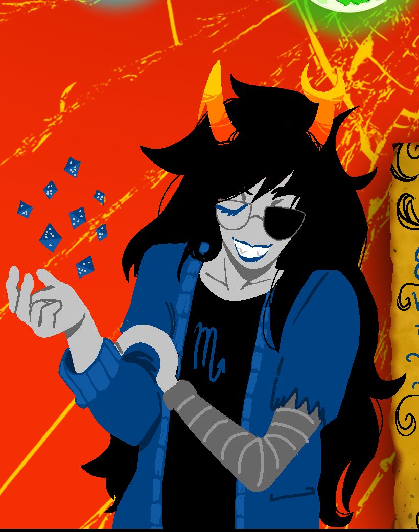 scrumdebat's tweet image. vriskas i drew for @DethMetlUnicorn's custom homestuck mtg deck