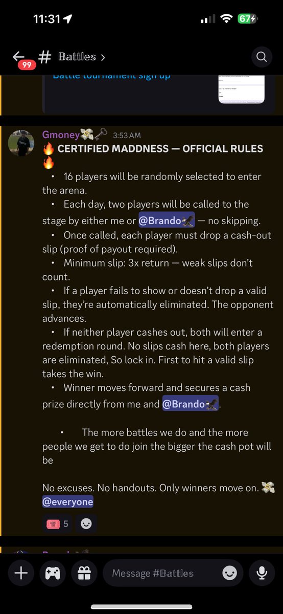 BATTLE TOURNEY IN THE CORD, JOIN UP TO WIN MONEY🥳

docs.google.com/forms/d/e/1FAI…

#Discord #SportsBetting #MLB #NBA #Prizepicks