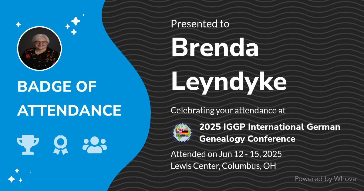 🎉 Just had an incredible experience attending 2025 IGGP International German Genealogy Conference! 🎉 #iggpconference #iggpconference2025 - via #Whova event app