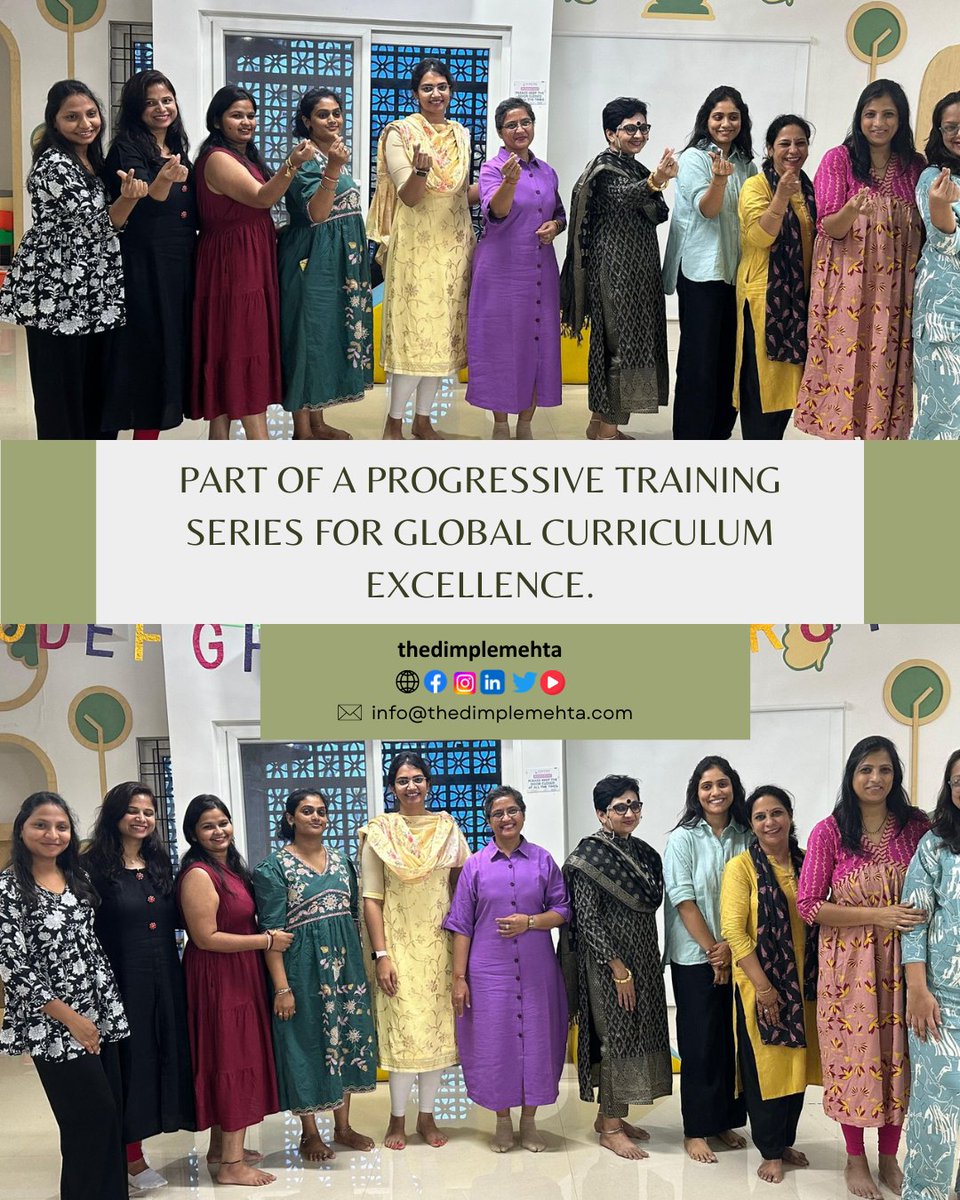 thedimplemehta's tweet image. Proud to be part of a progressive teachers&apos; training series at an IEY School — focused on upskilling, mindset shifts, and getting educators classroom-ready.

#TeacherTraining #GlobalCurriculum #InternationalSchool #EmpoweredEducators #EducationExcellence #ProfessionalDevelopment