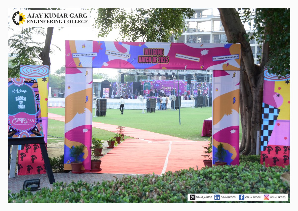 #AKGEC bid farewell to B.Tech, M.Tech, MCA, and MBA batches at प्रयाण '25 on 23rd May 2025 with vibrant performances, games, heartfelt moments, and memories to cherish forever.