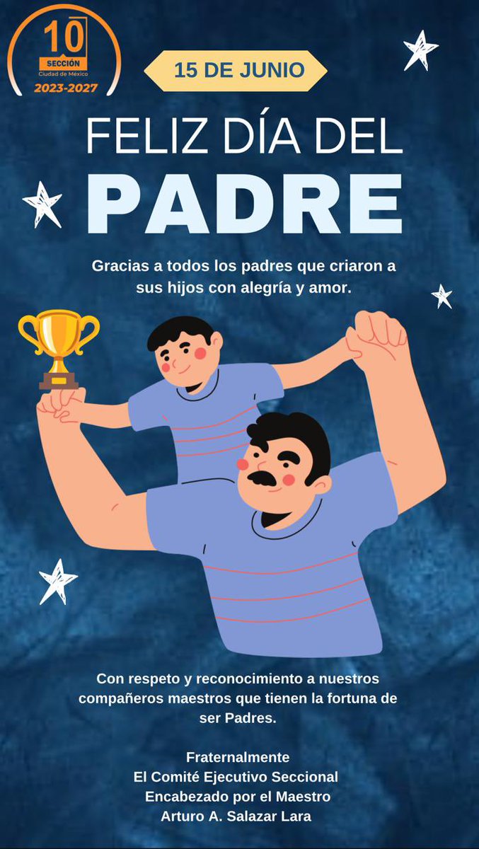 Por ser un gran ejemplo de fuerza y determinación, con afecto les deseamos a cada uno de nuestros compañeros ¡Feliz día del Padre! 👨🏻 👔

#Fraternalmente
#la10grandeotravez