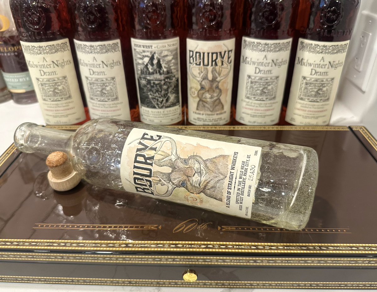 MRmidwestcouple's tweet photo. Put down a great bottle last night, good thing for reinforcements! Still I hate to see them go, even thou they are meant to be enjoyed. #Highwest #Whiskey #Bourbon #Bourye https://t.co/mYDuvamtpJ