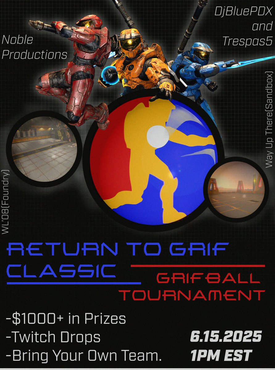 DJBluePDX (@djbluepdx) on Twitter photo Today at 10am Pacific/1pm Eastern I'm back at the casters desk for <a href="/PlayGrifball/">PlayGrifball</a>'s <a href="/Halo/">Halo</a> Infinite $1k #Grifball Tournament!
PLUS there's going to a #LogitechGPartner Giveaway provided by <a href="/LogitechG/">Logitech G</a>!
Click the link to watch!
Twitch.tv/PlayGrifball Today at 10am Pacific/1pm Eastern I'm back at the casters desk for <a href="/PlayGrifball/">PlayGrifball</a>'s <a href="/Halo/">Halo</a> Infinite $1k #Grifball Tournament!
PLUS there's going to a #LogitechGPartner Giveaway provided by <a href="/LogitechG/">Logitech G</a>!
Click the link to watch!
Twitch.tv/PlayGrifball