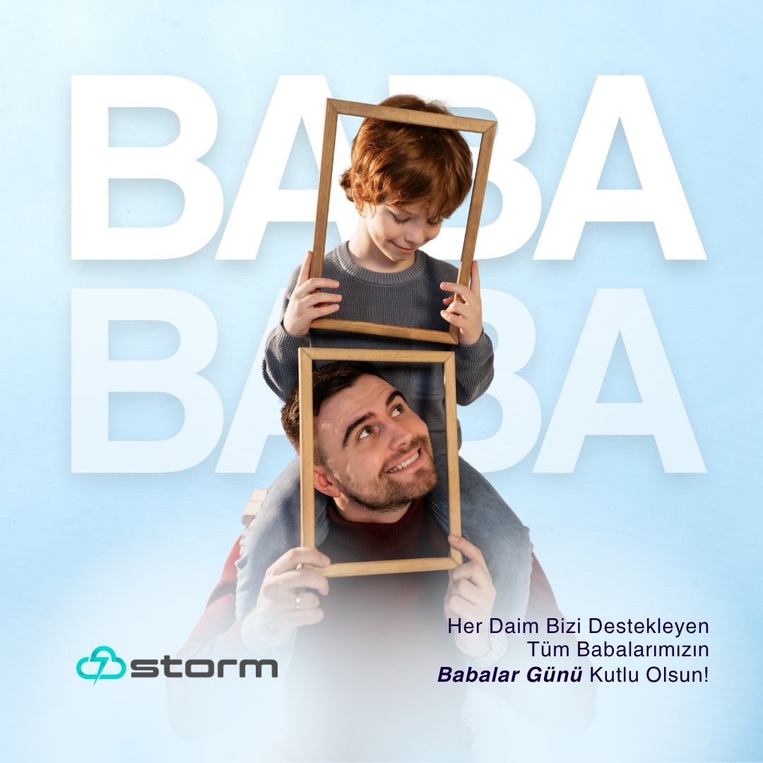 stormyazilim's tweet image. Babalar Günü Kutlu Olsun! 

Geleceği inşa ederken arkamızda duran, yol gösteren ve bize inanç aşılayan tüm babaların Babalar Günü kutlu olsun.

Storm ailesi olarak, emeğiyle ilham veren tüm babalara teşekkür ediyoruz.
Teknolojiyi sevgiyle büyüten ellerinize sağlık. 💙