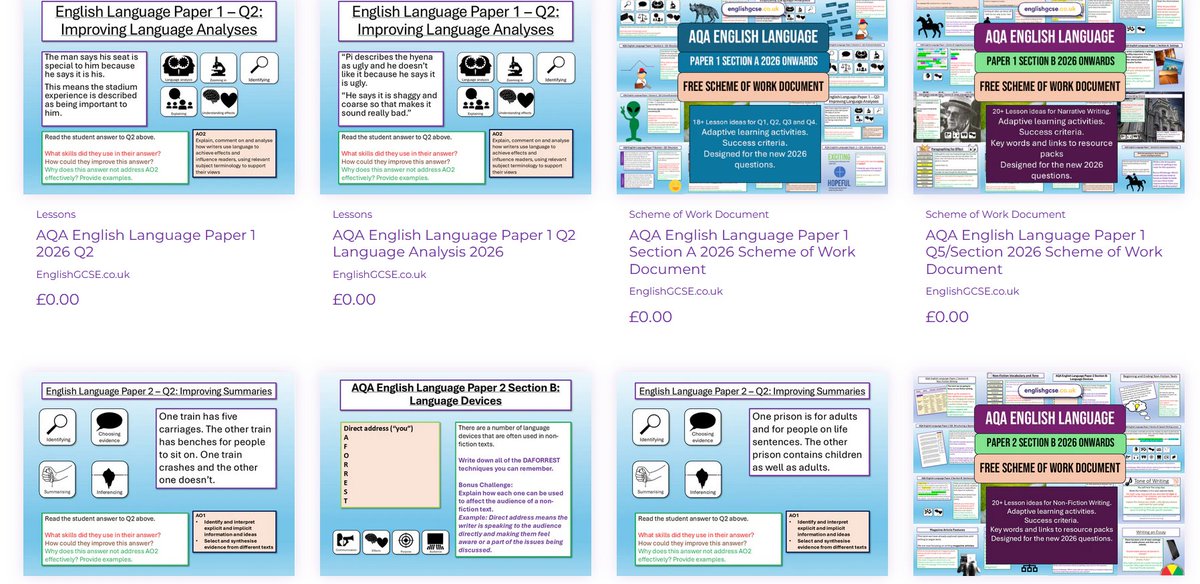 FREE AQA English Language 2026 lessons and resources:
englishgcse.co.uk/search?type=pr…
#teamenglish #edutwitter #teachertwitter #gcses #gcses2026 #aqa #aqa2026 #teachers #teach #teaching #teacher #lessons #free #endofterm #backtoschool #new #english #englishclass #language #exams #exam