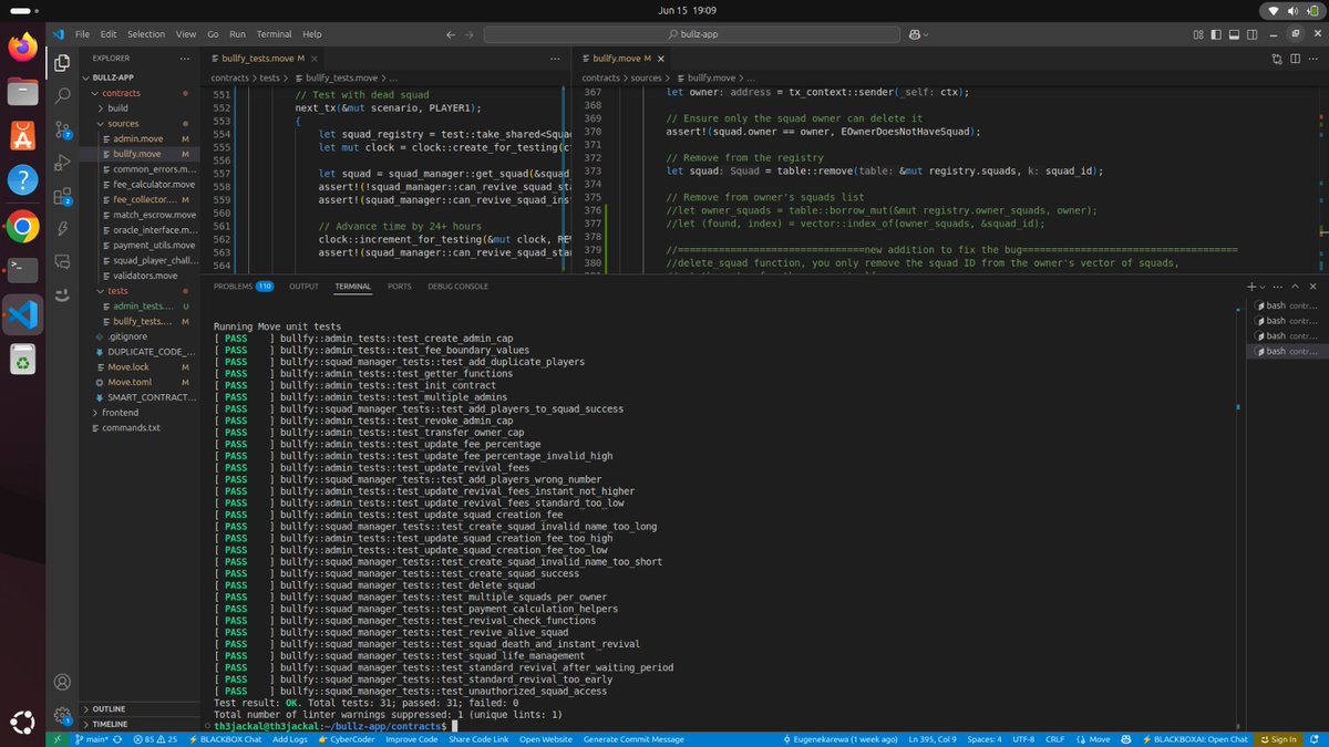 I am super obsessed with writing clean code and quality tests for smart contracts .
Step by step fixing the code parts that have failing tests in move language 😊🤗
