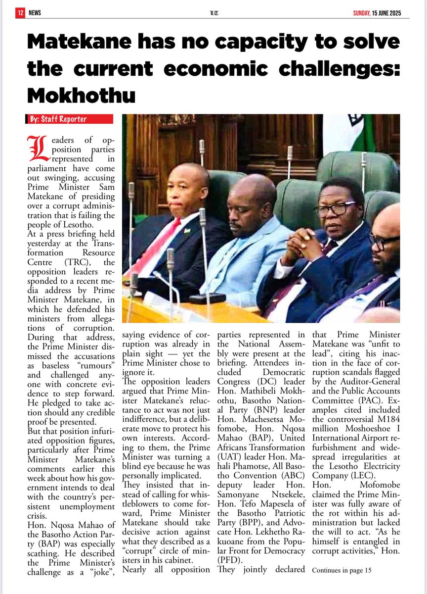 Lesotho Tribune (@lesothotribune) on Twitter photo 