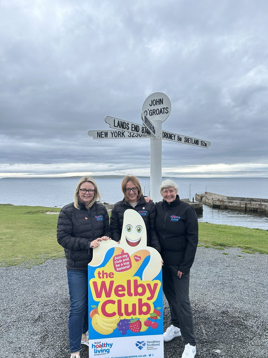 Welby has travelled 319 miles today to reach John O’Groats….next stop Orkney!

Follow us this week to keep up with his adventures and meeting the children &amp; retailers of Orkney! ⛴️🚙🍎

<a href="/scotgovhealth/">Scot Gov Health</a> 

#welby #healthyliving #community