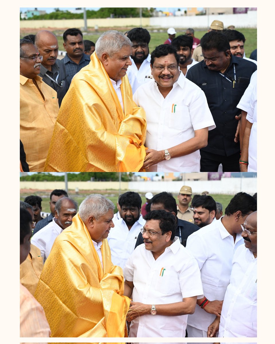 Venkatesan_MLA (Modi Ka Parivar) (@venkatesan_mla_) on Twitter photo பல்வேறு நிகழ்ச்சிகளில் கலந்து கொள்வதற்காக இன்று 15.06.2025 புதுச்சேரிக்கு வருகை தந்த மாண்புமிகு இந்திய குடியரசு துணைத் தலைவர் திரு. ஜெகதீப் தன்கர் அவர்களை விமான நிலையத்தில் வரவேற்றபோது.
#புதுச்சேரி
<a href="/VPIndia/">Vice-President of India</a>
<a href="/BJP4India/">BJP</a>
<a href="/BJP4Puducherry/">BJP Puducherry</a> பல்வேறு நிகழ்ச்சிகளில் கலந்து கொள்வதற்காக இன்று 15.06.2025 புதுச்சேரிக்கு வருகை தந்த மாண்புமிகு இந்திய குடியரசு துணைத் தலைவர் திரு. ஜெகதீப் தன்கர் அவர்களை விமான நிலையத்தில் வரவேற்றபோது.
#புதுச்சேரி
<a href="/VPIndia/">Vice-President of India</a>
<a href="/BJP4India/">BJP</a>
<a href="/BJP4Puducherry/">BJP Puducherry</a>