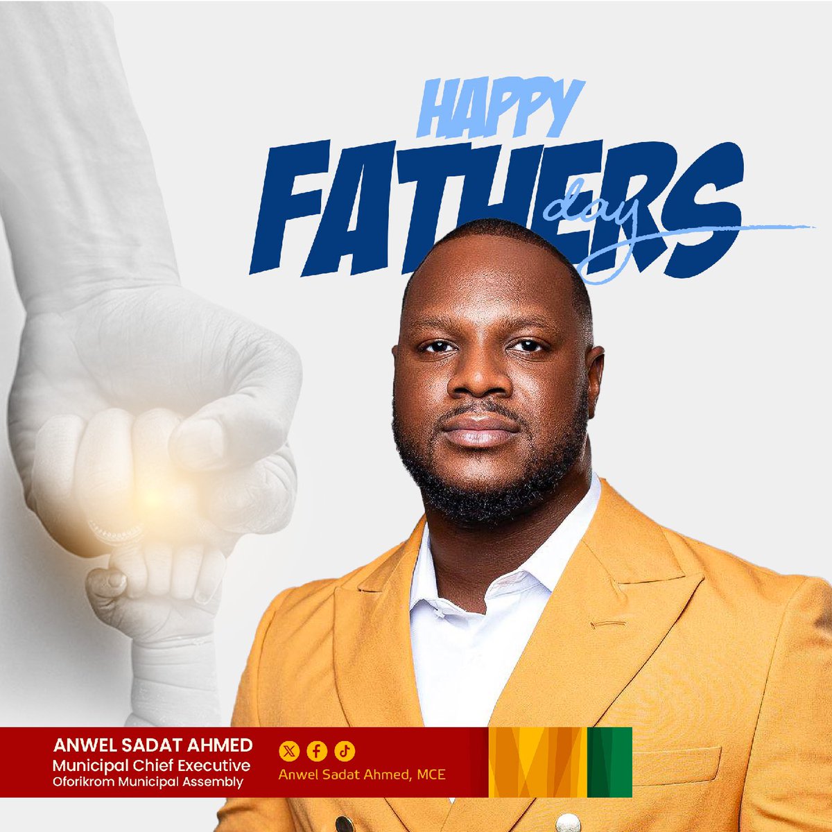 I warmly salute all fathers and guardians in the Oforikrom Municipality and beyond.

Your selfless sacrifices, enduring commitments, and unconditional love are the pillars upon which our families and communities stand.

Happy Father’s Day!❤️

#MCE4Oforikrom
#HappyFathersDay2025