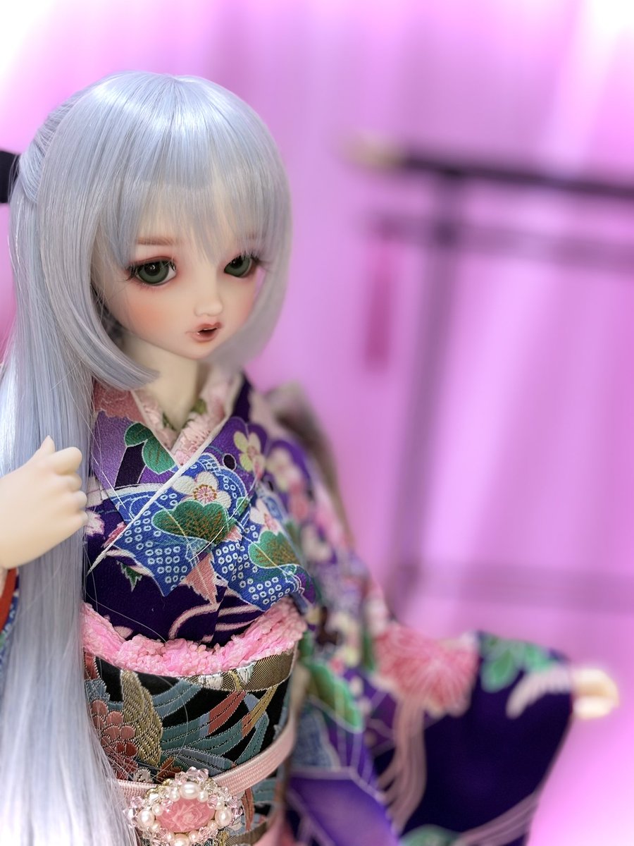#SDリーゼロッテ
いよいよ来週はmadam.K様の展示会ですねっ
 と言うわけでようやく我が家でもお着物の着付を頑張ってみました