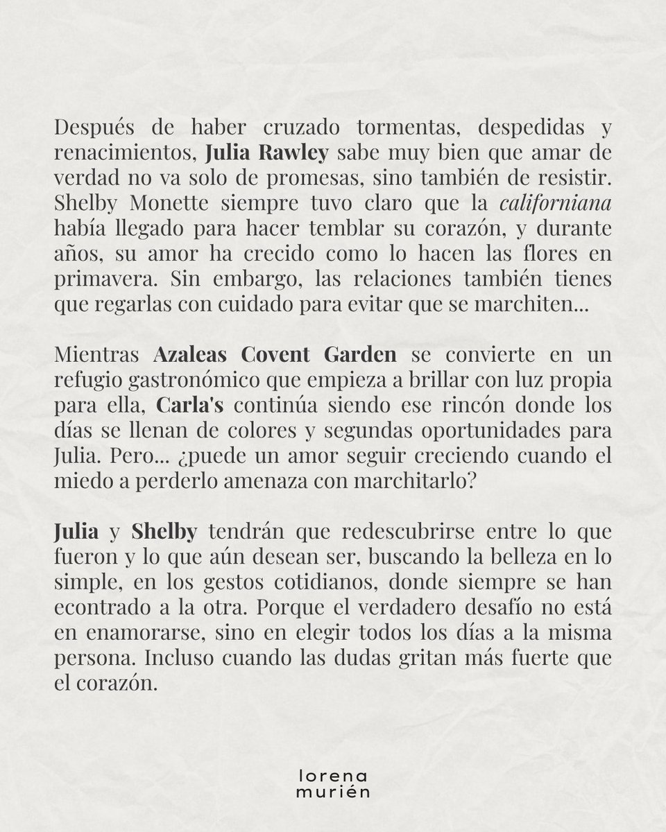 ¡Preventa de '𝑪𝒂𝒎𝒊𝒏𝒐 𝒆𝒏𝒕𝒓𝒆 𝒂𝒛𝒂𝒍𝒆𝒂𝒔'! 🌷 Si has acompañado a Julia en sus dos anteriores aventuras, prepara el corazón y hazle un espacio a esta novela. 🌸 Porque te va a emocionar. ¡A la venta el 𝟐𝟓 𝒅𝒆 𝒋𝒖𝒏𝒊𝒐 en 𝗔𝗺𝗮𝘇𝗼𝗻!

amazon.es/dp/B0FCSM7FRH