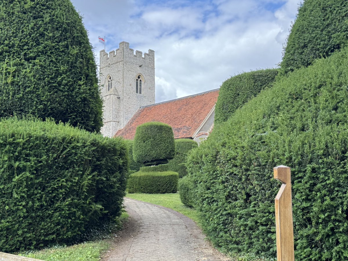 SchwierPeter's tweet photo. Just visited the stunning Borley Church in Essex today for a rare look at the unseen works of local legend &amp; naturalist Ben Perkins 🌿🖼️ 

Many visitors came to witness his quiet genius come alive in sacred space. Utterly moving. #BenPerkins #Borley #Essex https://t.co/5RCOhsYglE