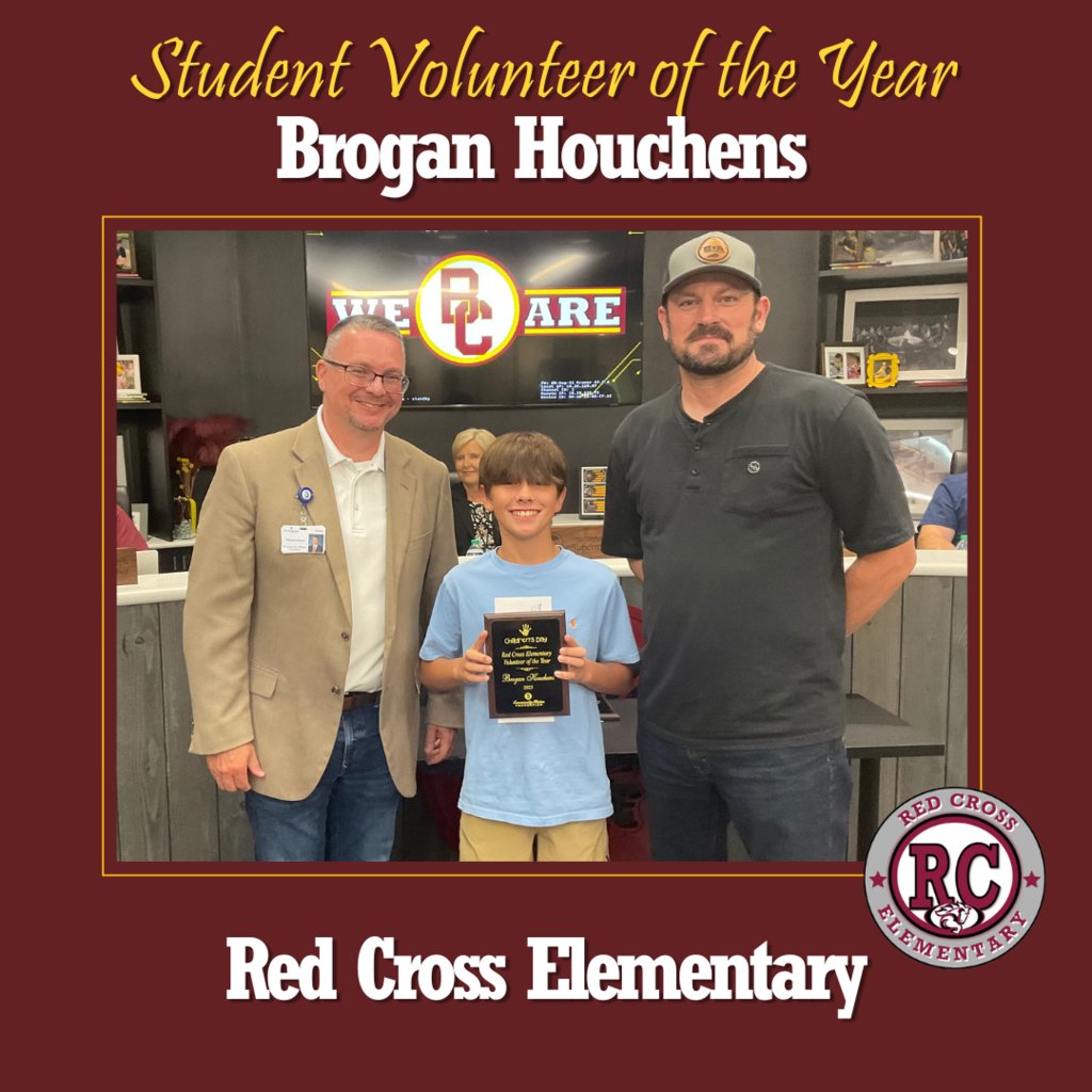 Congratulations to Brogan Houchens! Brogan was recognized by the board and TJ Community Mission Foundation as Red Cross Elementary Student Volunteer of the Year!
#WeareBC