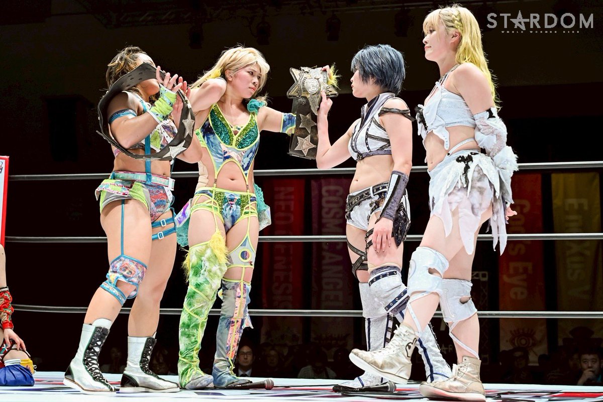 wing★goriとの戦いはまた他の選手とは違う胸の高鳴りがある。
いっぱい味わった。まだ味わいたいくらい。
6月21日にはお腹いっぱいにうちらを味わってもらうね。

なつみと巻くよ、ゴッデスのベルト。

#なつあんどさおりー #STARDOM