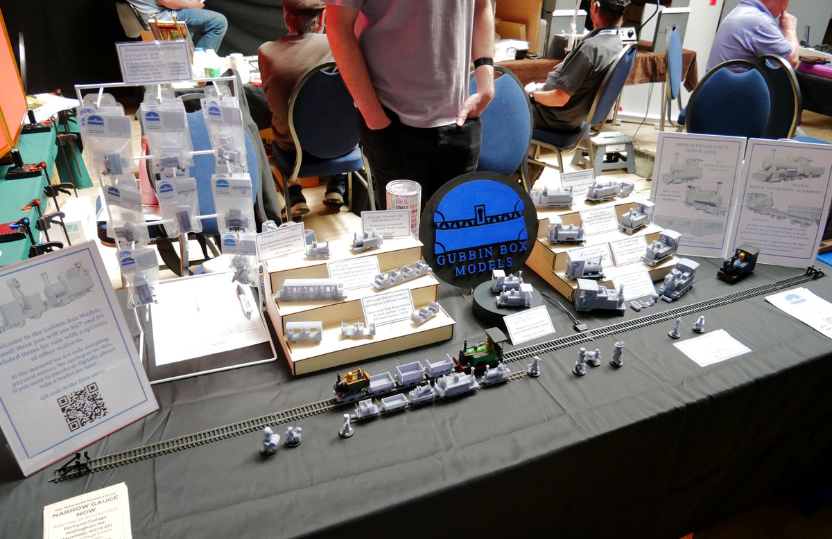 GubbinBoxModels's tweet image. 7mmNGA at Burton, complete!
A wonderful show with a lot of supportive folk. Had a very delightful slice of chocolate cake, sold a healthy amount of kits (both railway and miniature) and even showed off a few new things!
#modelrailways #miniatures #narrowgauge