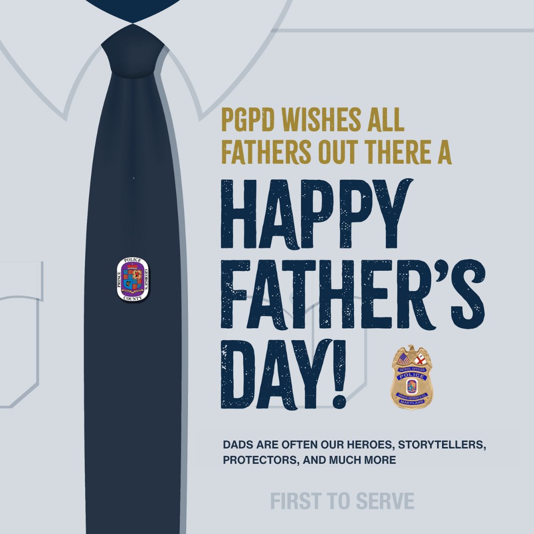 ¡Feliz Día del Padre de parte de todos en PGPD! 👮‍♂️💙 Hoy celebramos a los padres dedicados de nuestro departamento y a los padres de toda nuestra comunidad. Gracias por su fortaleza, guía y amor inquebrantable, tanto dentro como fuera del servicio.
