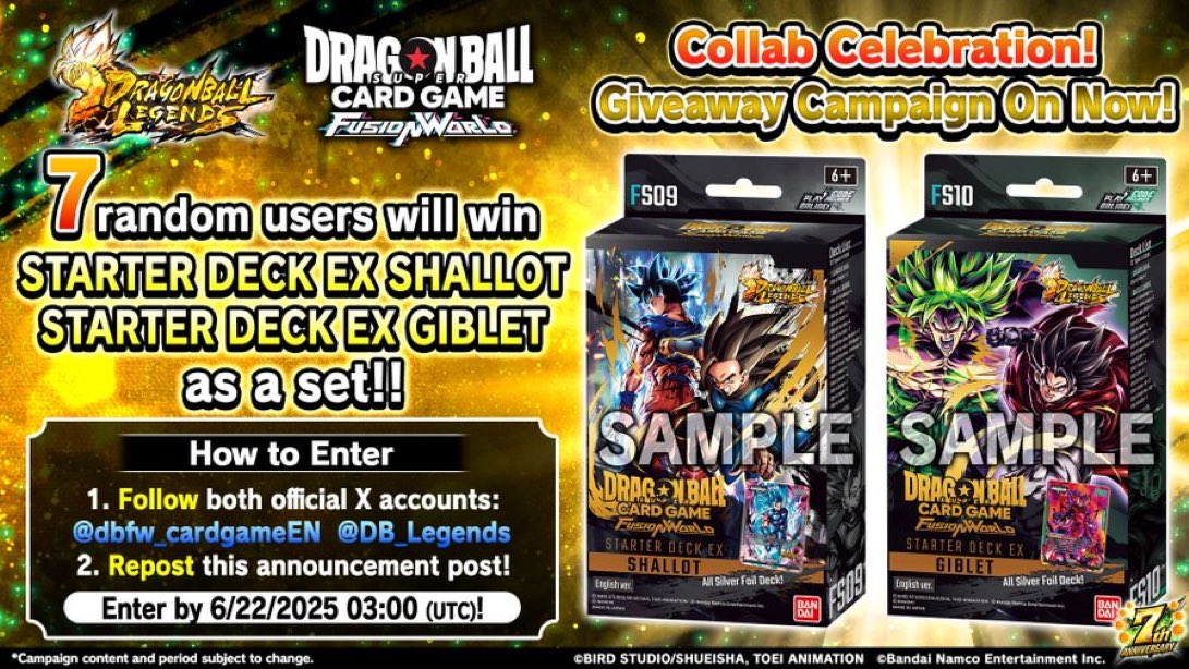 Winners gets theses packs
