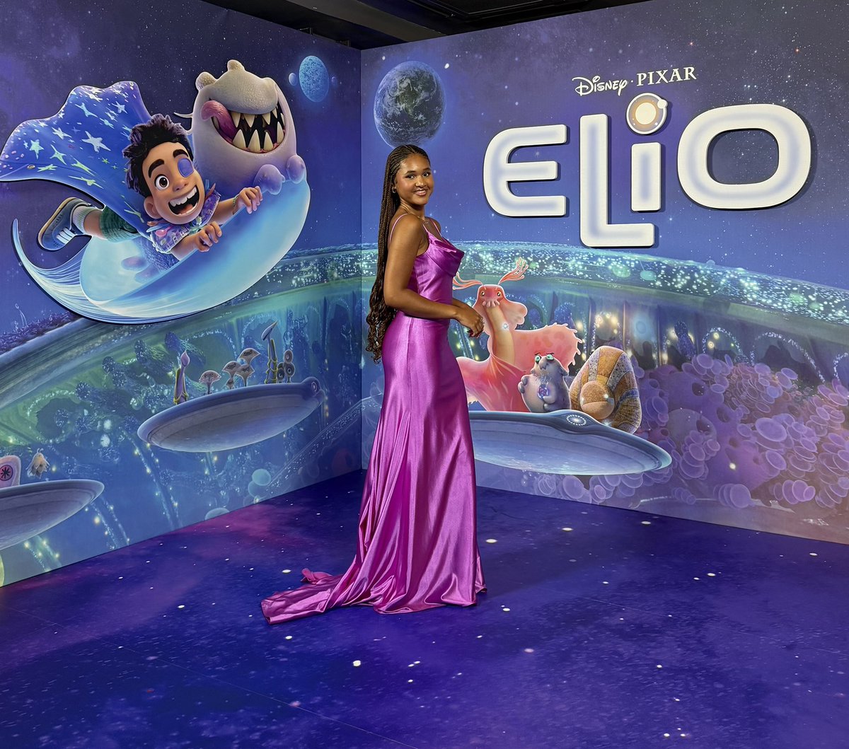 Thank you <a href="/Disney_UK/">Disney UK</a> <a href="/ConcordeMedia/">Concorde Media</a> for having me at this new heartwarming movie, #Elio’s UK gala screening #inspiringvanessa 💜🌎🌟