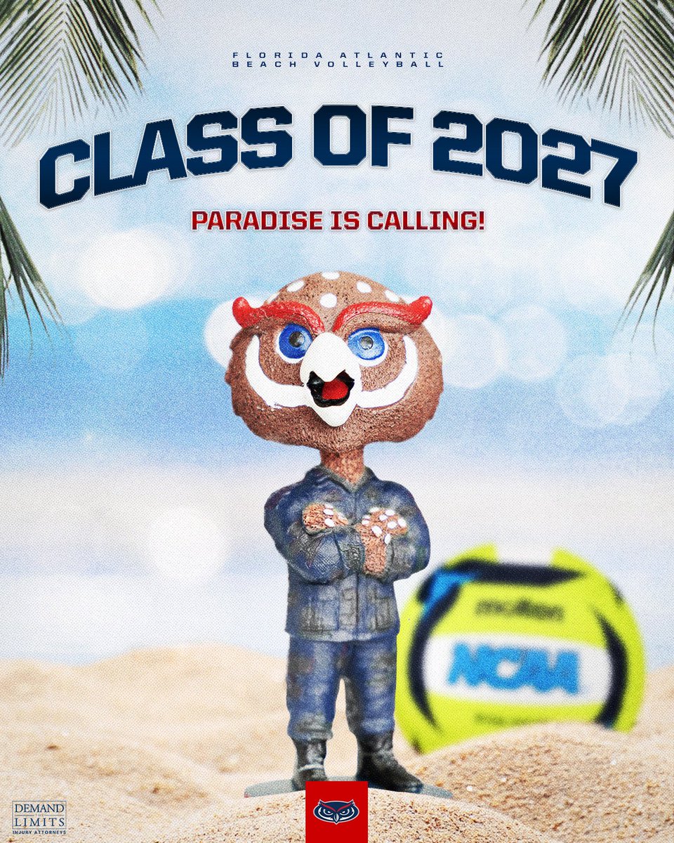 FAUBeachVB's tweet image. Class of 2027, itβs time!
Paradise is calling! π
#WIPποΈ