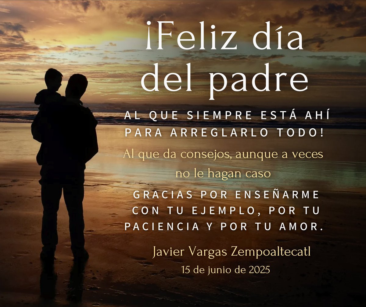 #FelizDiaDelPadre 
Hoy celebro a quien supo enseñarme a ser mejor persona. Gracias por las risas, los consejos y el cariño incondicional.