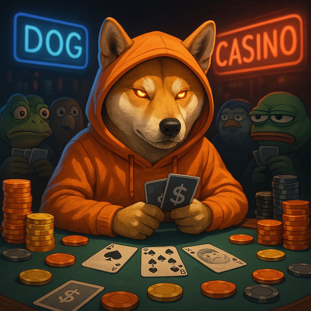 nederlandcasino's tweet photo. $DOG doesn’t gamble.
He deals.
The others bluff.
He raises.
🧡 Welcome to the house that memes built.
#$DOG #CryptoCasino #AllIn #MemeBoss #HoodieUp https://t.co/Gb1RU2wwxe