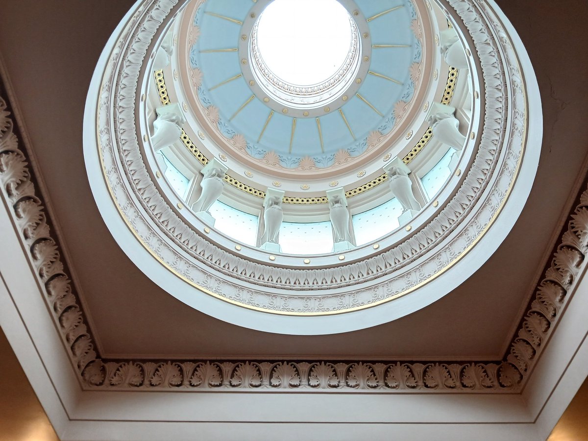 CSbungo's tweet image. Just been a wee traipse up the hill to Alexander 'Greek' Thomson's Holmwood House, now in the hands of @N_T_S. Haven't seen it since the restoration was completed. Stunning design everywhere and all matches my new tattoo! 😋 #Glasgow #Heritage #Architecture 🏛🐦🌳🔔🐟