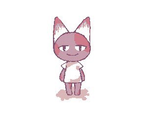 うごメモ風にかけるPhotoshopのブラシを入手したので、好きなどうぶつの森のキャラクターを描きました