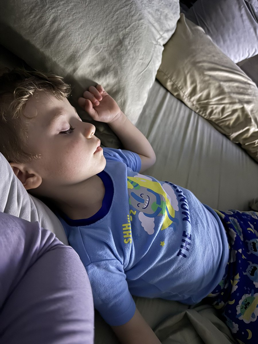 Owen passed out at 8pm. He was up at 0530 this morning. I went to bed too because I knew we’d be up early. He’s been good.