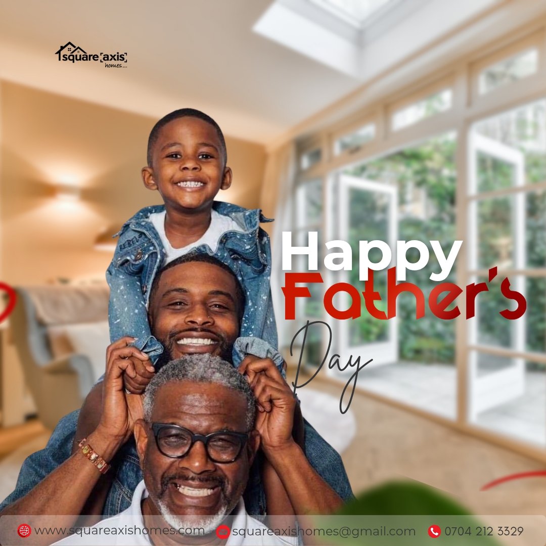 Squareaxishomes's tweet photo. Today, we celebrate the strength, leadership, and unwavering love of fathers everywhere
Here’s to every dad who lays strong foundations both in life and in the home. 🏡❤️

#FathersDay    #SquareAxisHomes #BuildingWithLove #FathersWhoBuild #RealEstateNigeria https://t.co/ZcumldhUBV